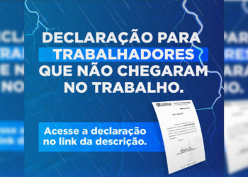Prefeitura de Caieiras, disponibiliza declaração para trabalhadores que não chegaram ao trabalho.