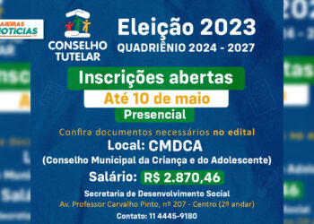 Ainda dá tempo de ser um conselheiro tutelar! O salário é de R$ 2.870,46.