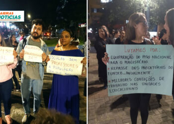 Professores da Rede Municipal de Caieiras Protestam na Praça Pró-Polo