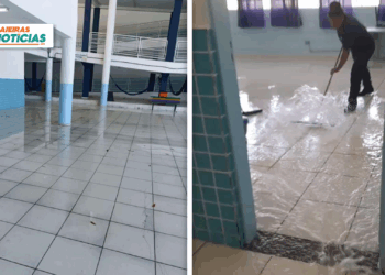 Escola Municipal sofre novamente com efeito das chuvas
