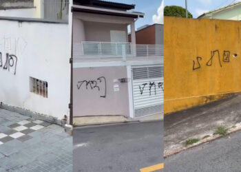 Moradores cobram ação após onda de pichações no Jardim São Francisco, em Caieiras