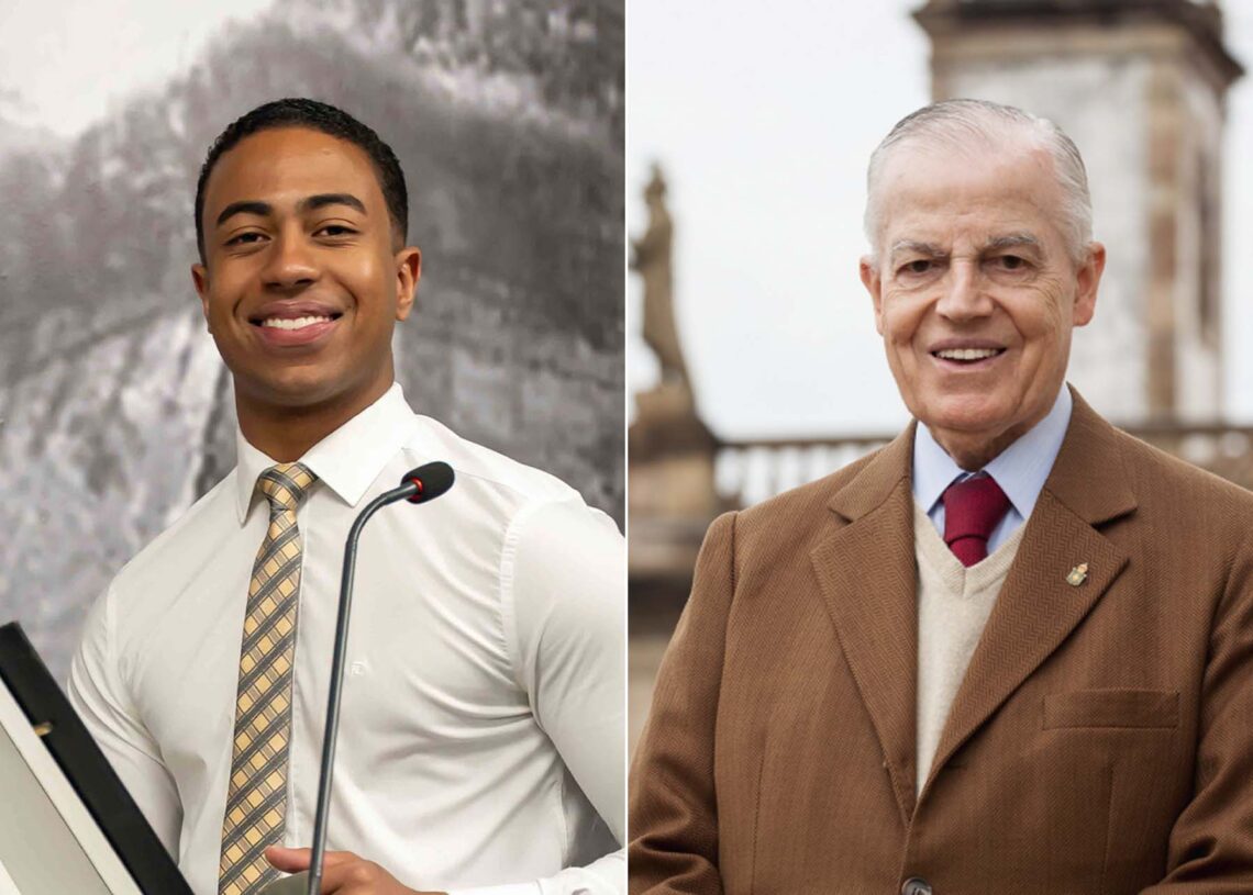 Vereador Ítalo Eudes e Dom Bertrand de Orléans e Bragança. Fotos: Reprodução/Câmara Caieiras e Divulgação/Casa Imperial do Brasil.